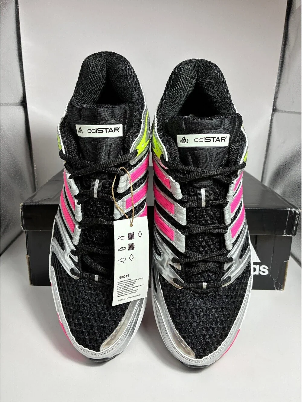 Size 13 - Adidas Adistar Control 5 Core Black Lucid Pink